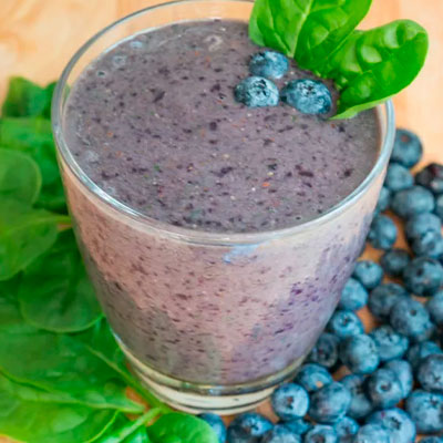 Batido de arandanos y espinacas